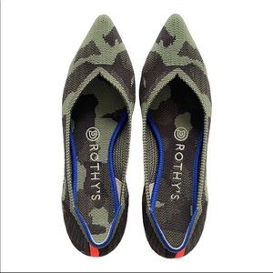 Rothy’s Olive Camo Point collection.